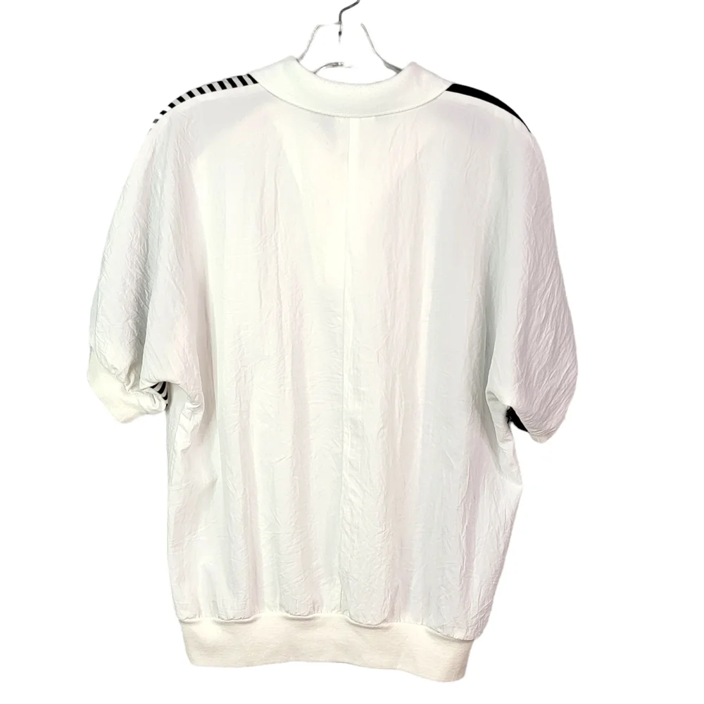 Reno of California Vintage Multi Pattern Color Block Button Up Blouse Tee M - Picture 10 of 12